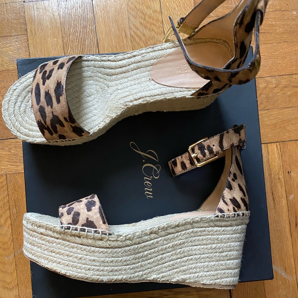 J Crew Animal Print Wedges